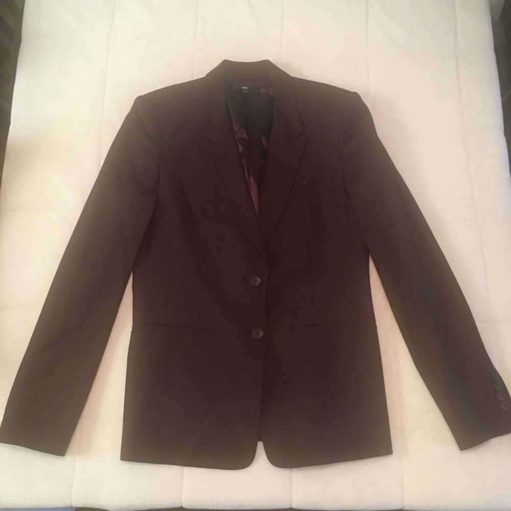 Hugo Boss women’s Regular-fit jacket purple 6